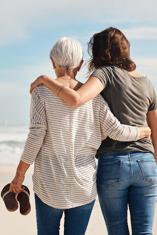 Demente Angehörige bei Strandspaziergang @ 